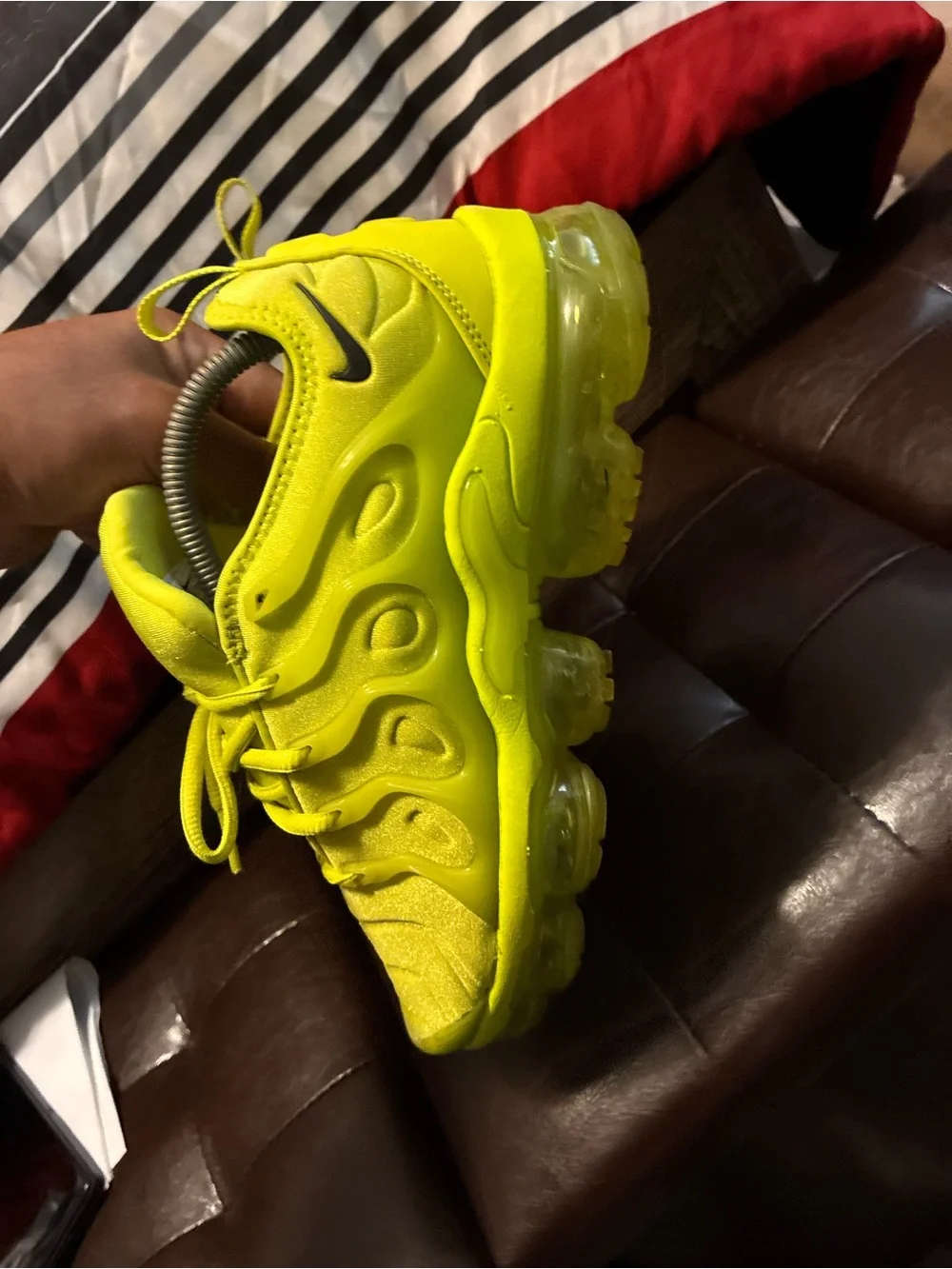 Nike Kids Neon Yellow Lace-Up Sneakers